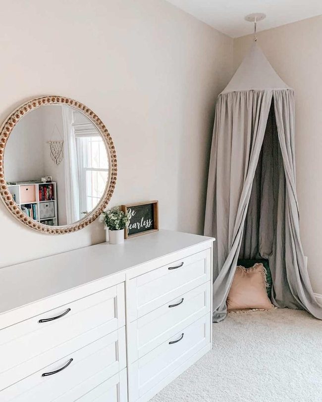 Gray Fabric Canopy Hideaway