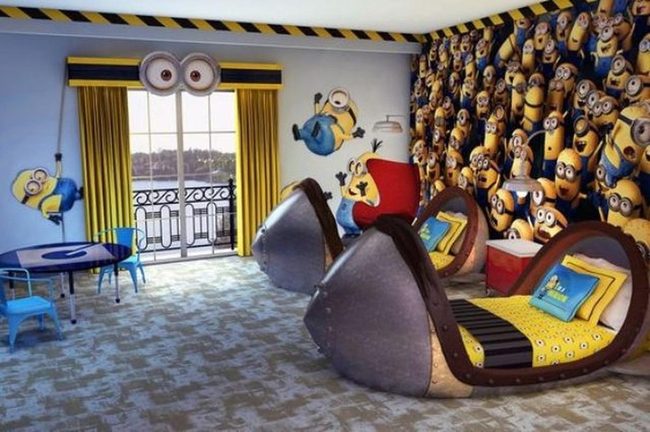 Yellow Minion Bedroom Wall Mural