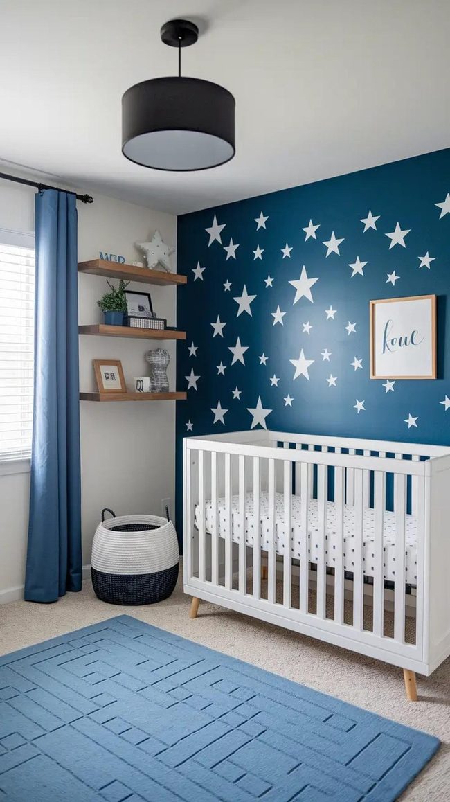 Blue Wall Statement Nursery