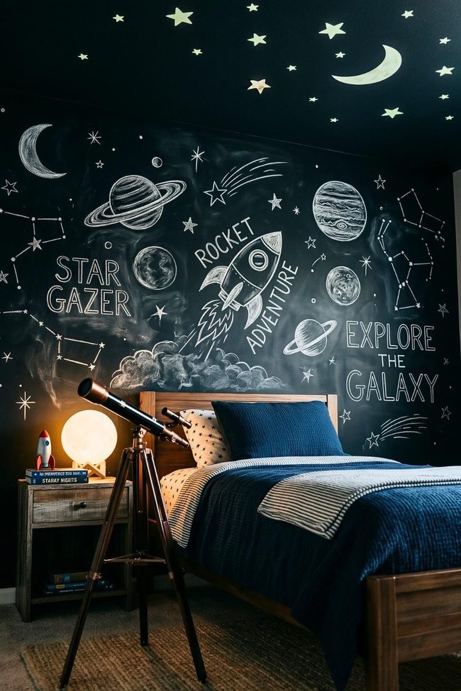 Galaxy Chalkboard For Young Astronomers