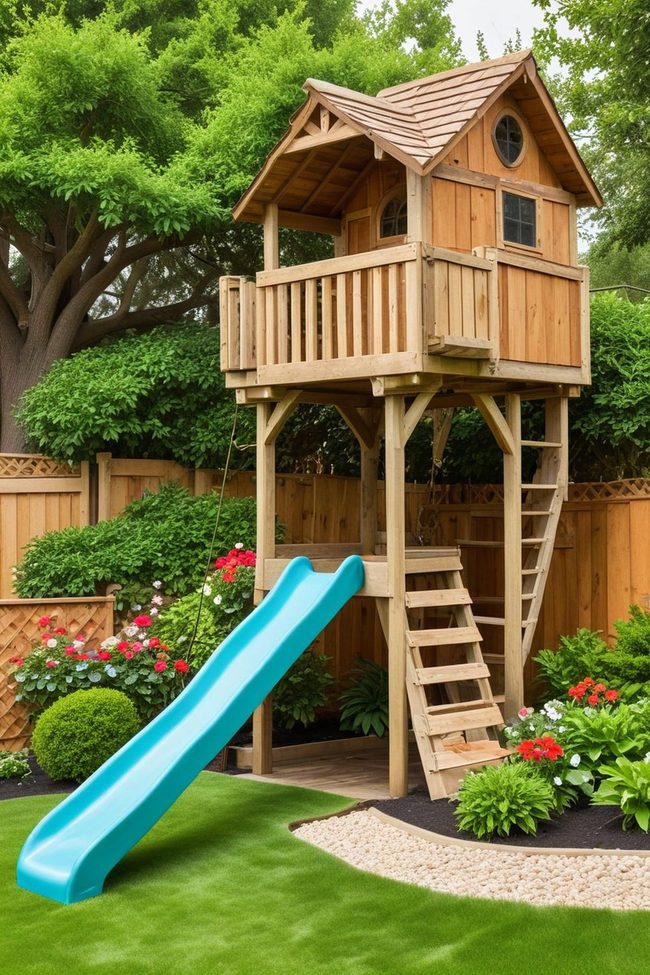 Walnut Hideout with Lookout Tower