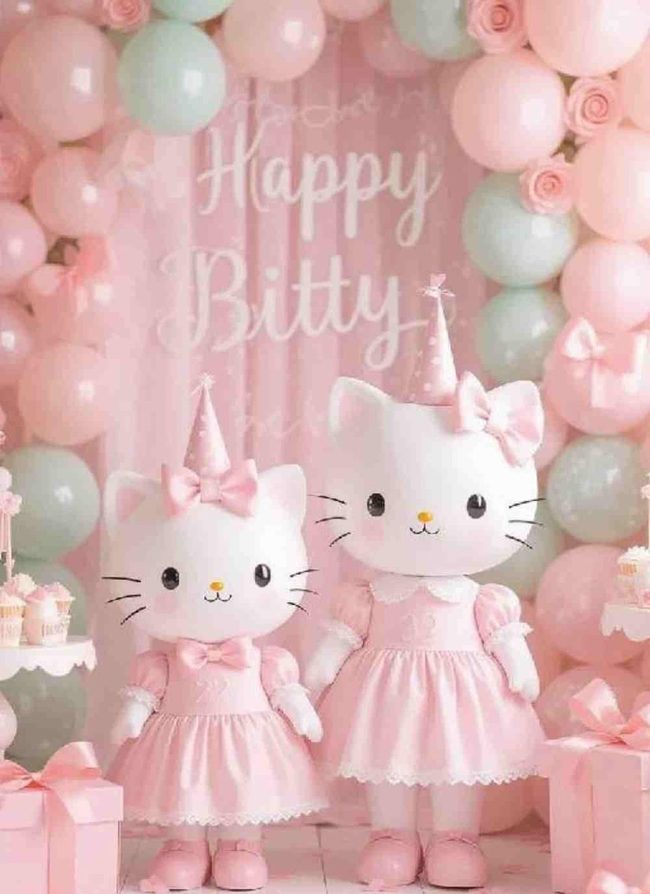 Hello Kitty Pastel Photo Backdrop