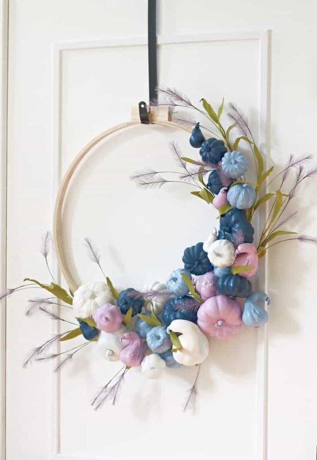 Painted Pumpkin Door Wreath