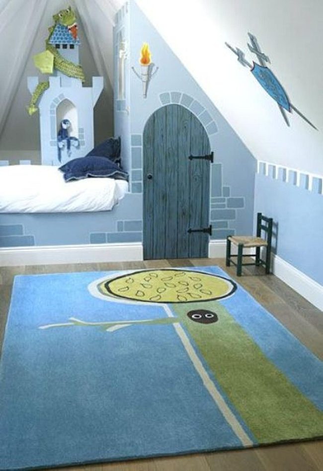 Light Blue Castle Bedroom