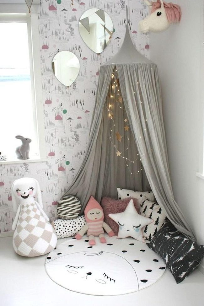 Gray Canopy With Twinkling Stars