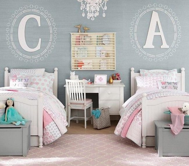 Twin Beds, Personalized Initials