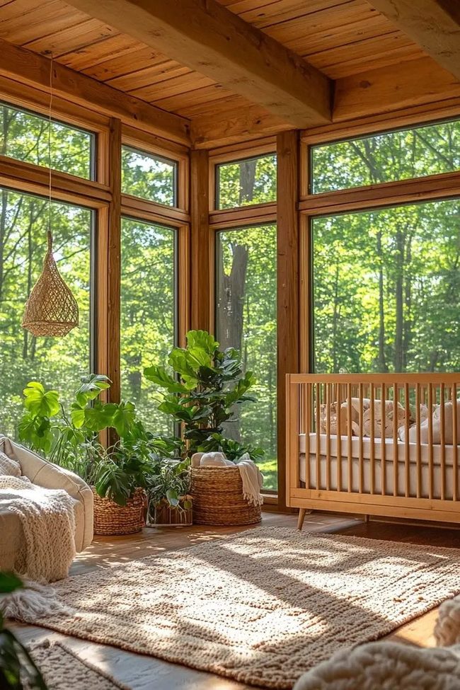 Natural Light Wooden Nursery