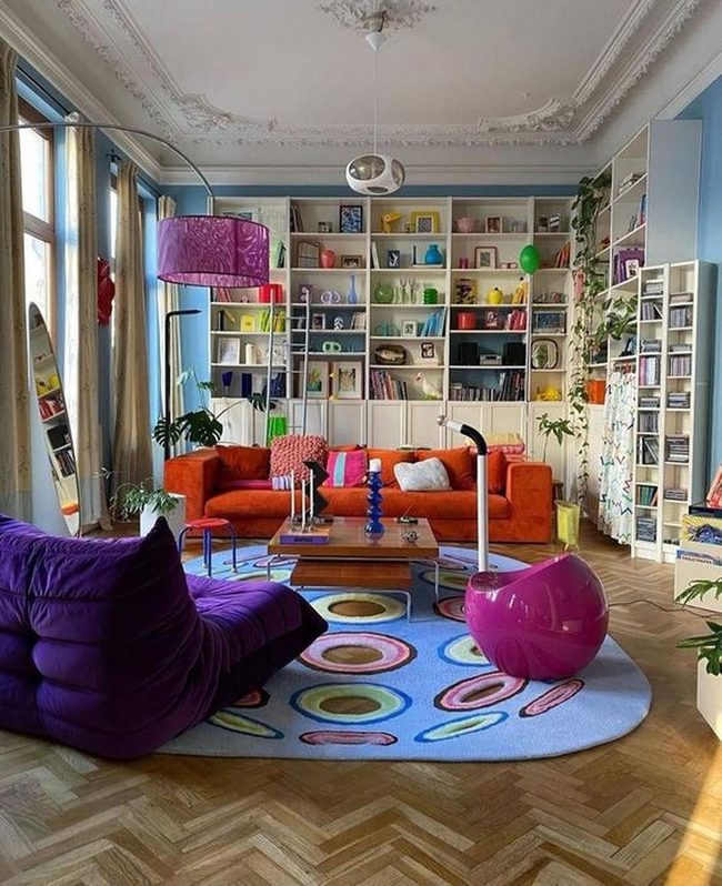 Orange And Purple Living Room Energy