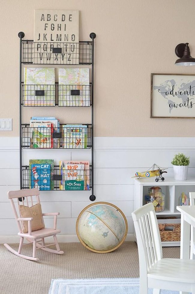 Black Wire Rack, Colorful Books