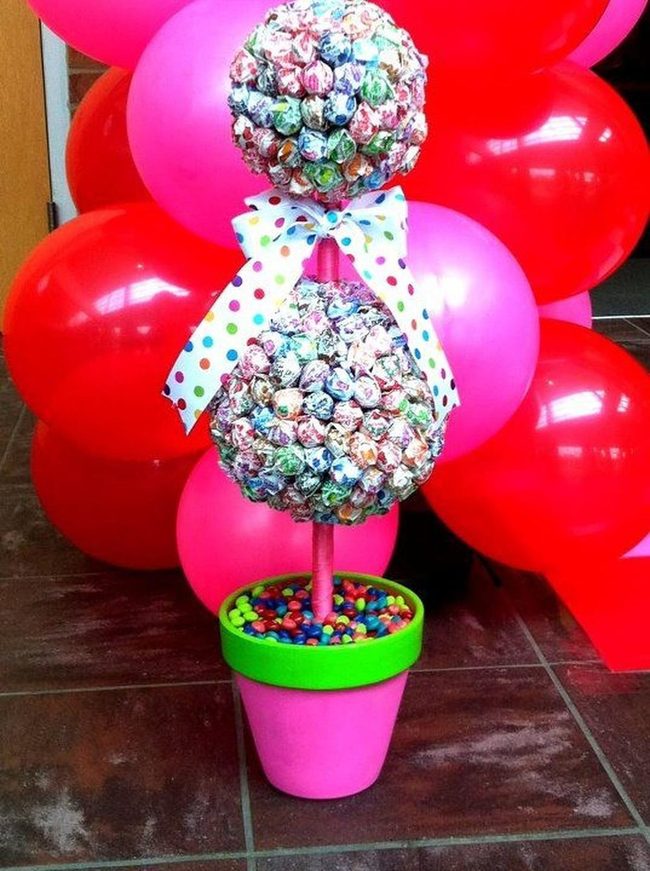 Pink Pot Lollipop Tower