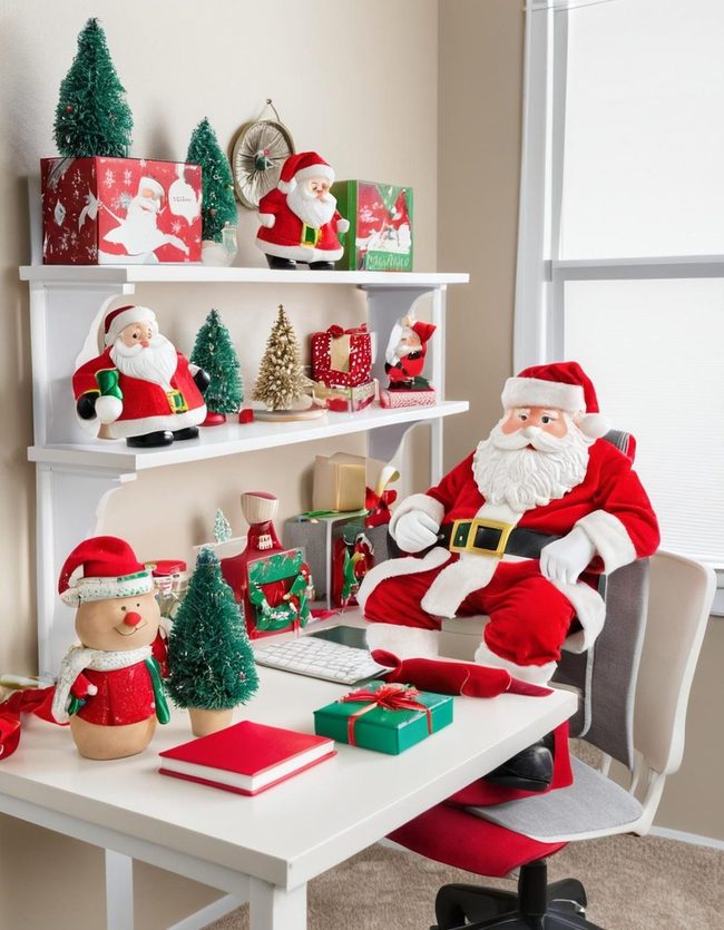 Santa Figurines Red Christmas Cheer