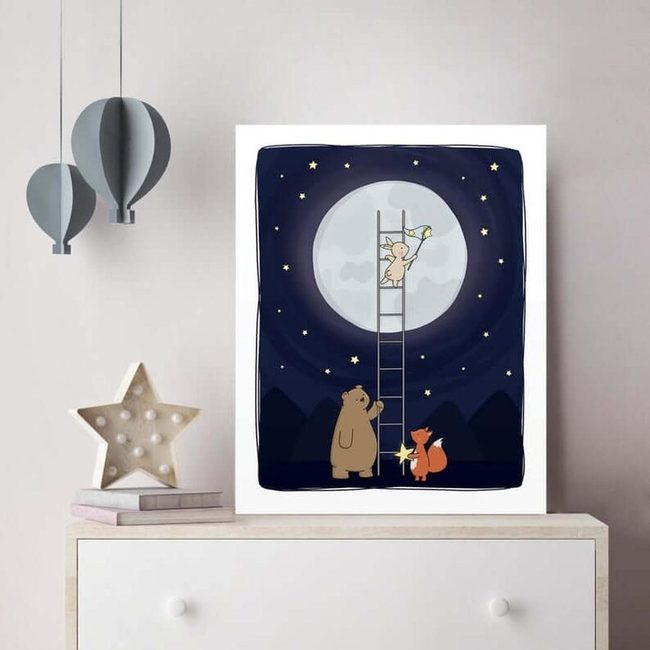 Balloons And Woodland Stars