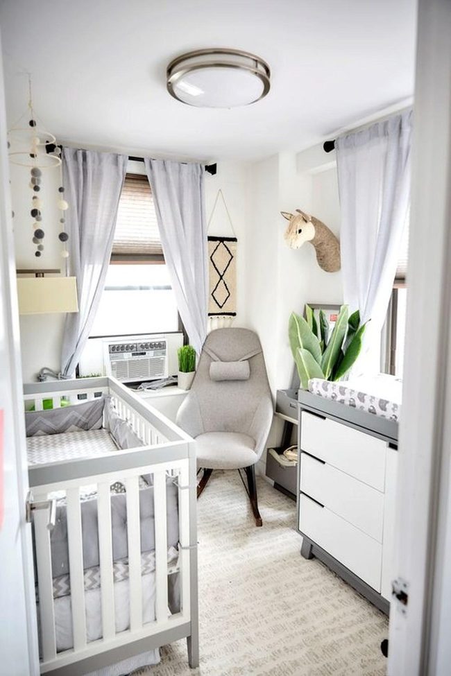 Soft Gray Nursery Sunlight