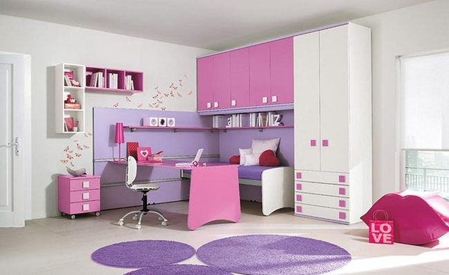 Pink Purple Child'S Room