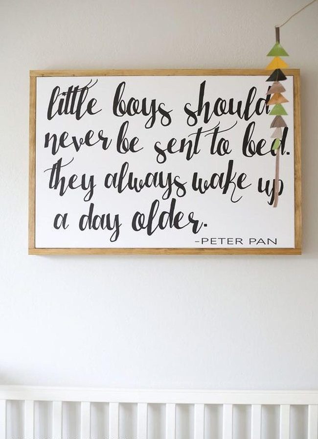 Felt Triangles Above Wooden Nursery
