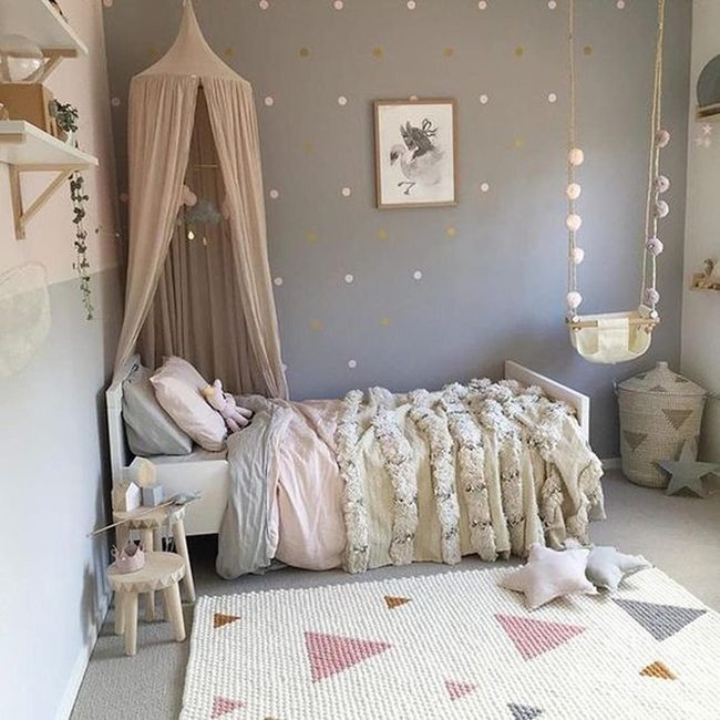 Gray Walls Pink Dreams Swing