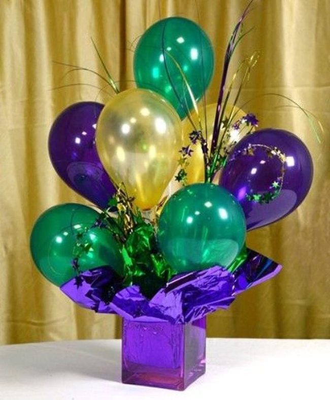 Shiny Balloons, Purple Vase, Gold