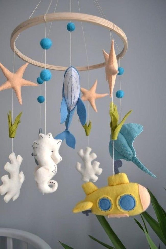 Felt Sea Creatures Mobile