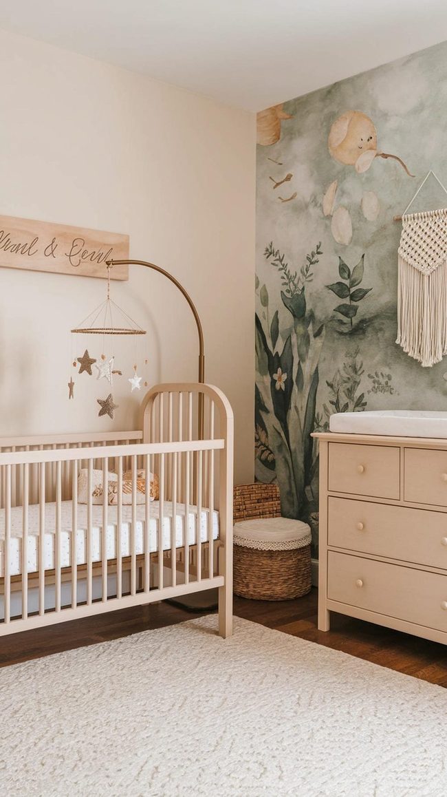 Hand-Painted Nursery Walls Transform Space