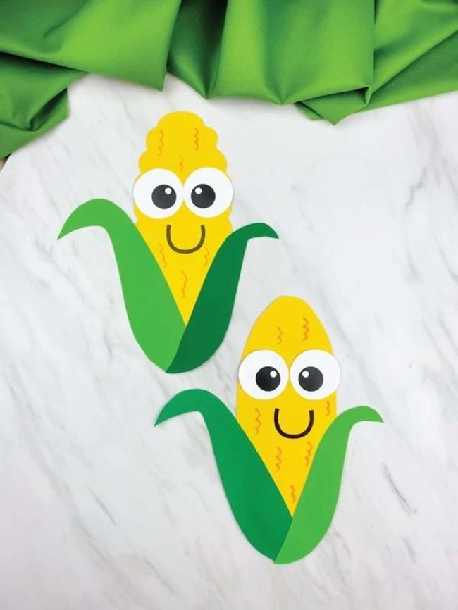 Yellow Paper Corn for Kids
