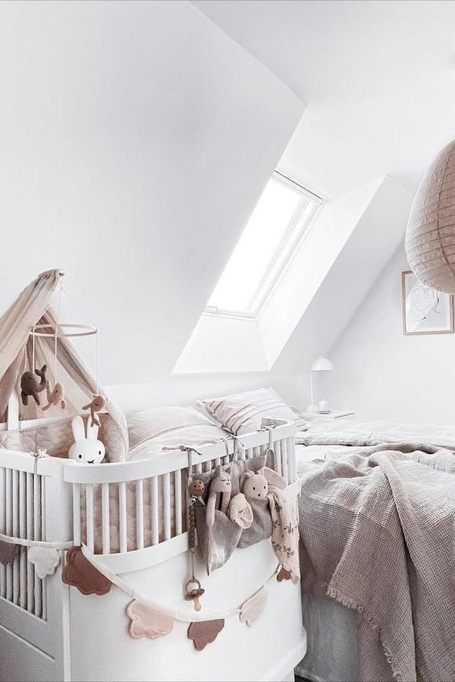 Soft Skylight Nursery Design