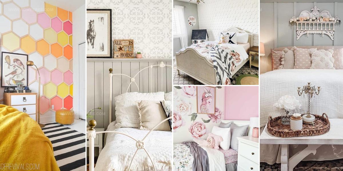 3398145 Girls Bedroom Accent Wall Ideas With Pretty Style