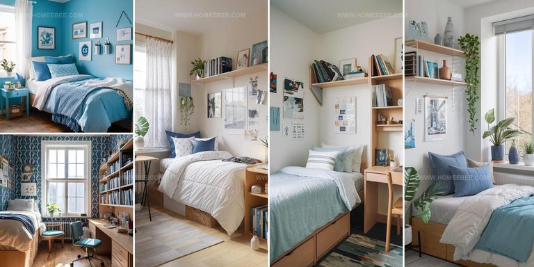 5730018 Blue And White Dorm Room Ideas