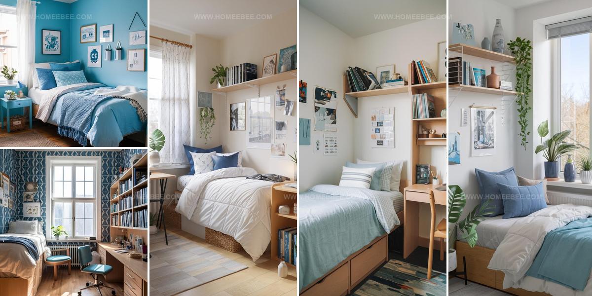 5730018 Blue And White Dorm Room Ideas