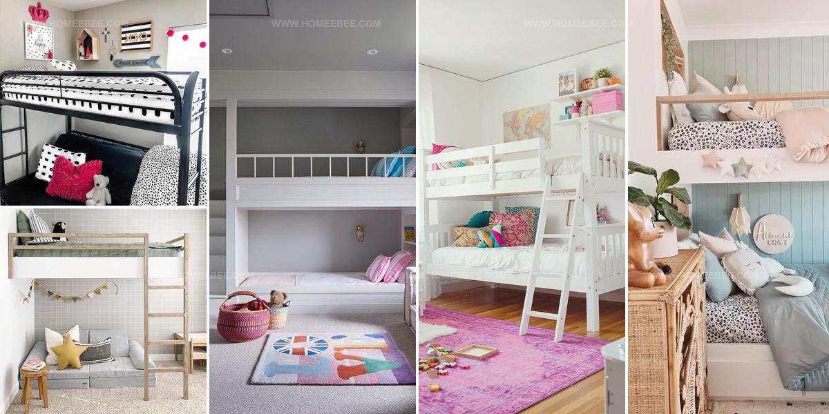 8475871 Shared Girls Bedroom Bunk Bed Ideas With Sweet Style