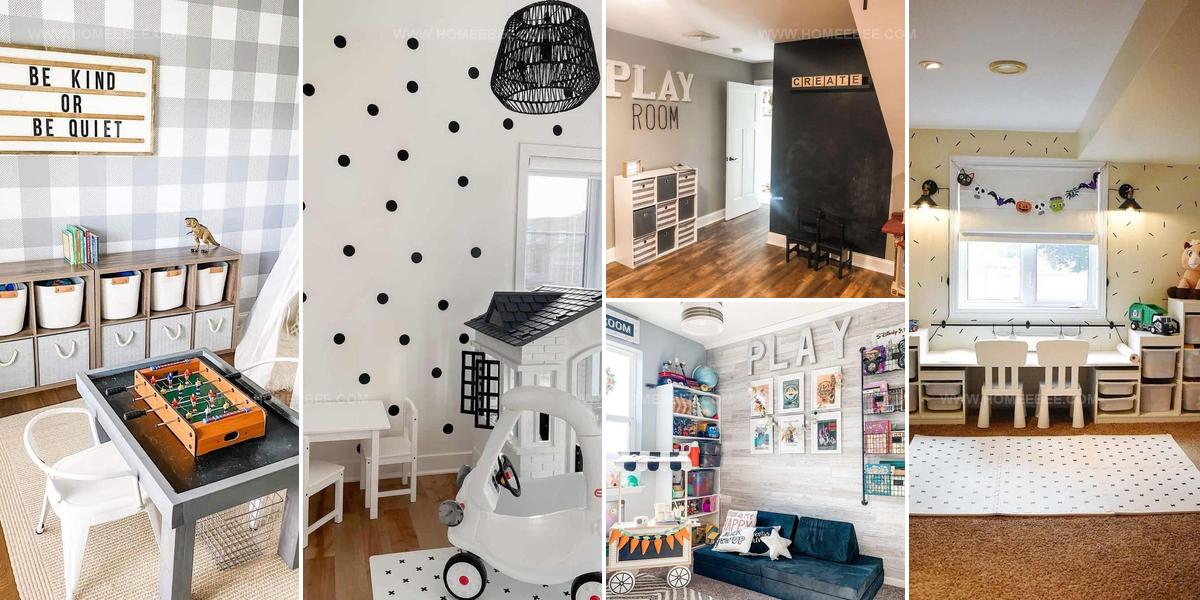 9348965 Playroom Accent Wall Ideas With Fun Style
