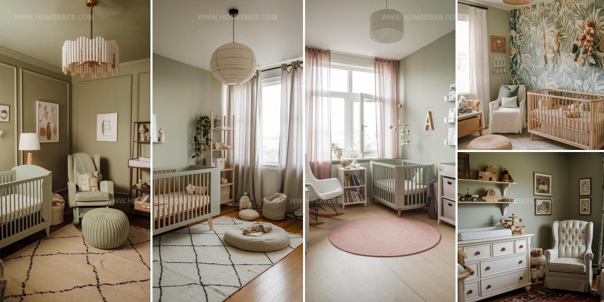 8831845 Sage Green Nursery Interior Designs