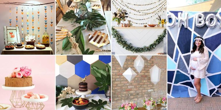 4896242 Geometric Baby Shower Decor Ideas