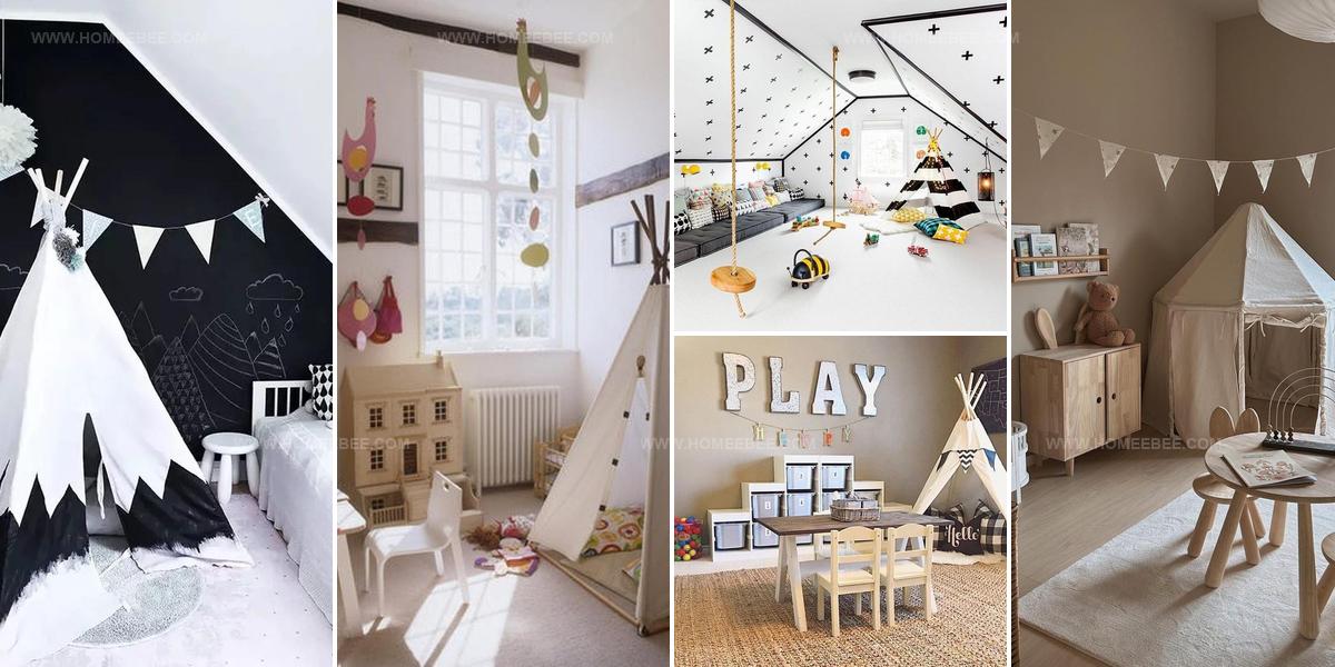 8563361 Kids Room Teepee Ideas for Cozy Play Corners