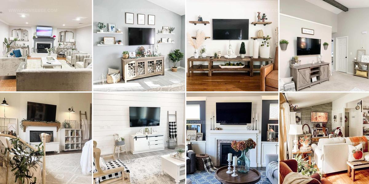 6135217 Family Lounge TV Wall Designs