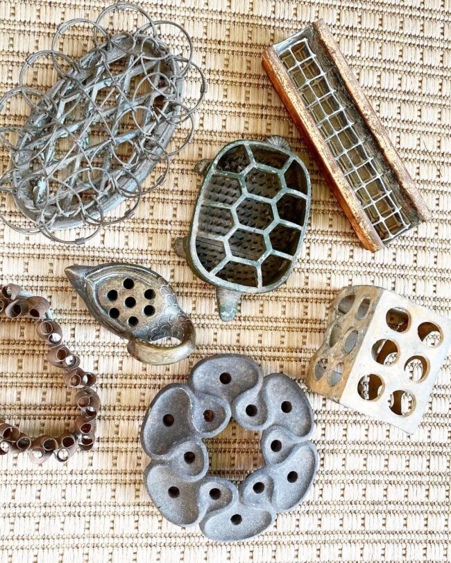 Charming Vintage Metal Flower Holders