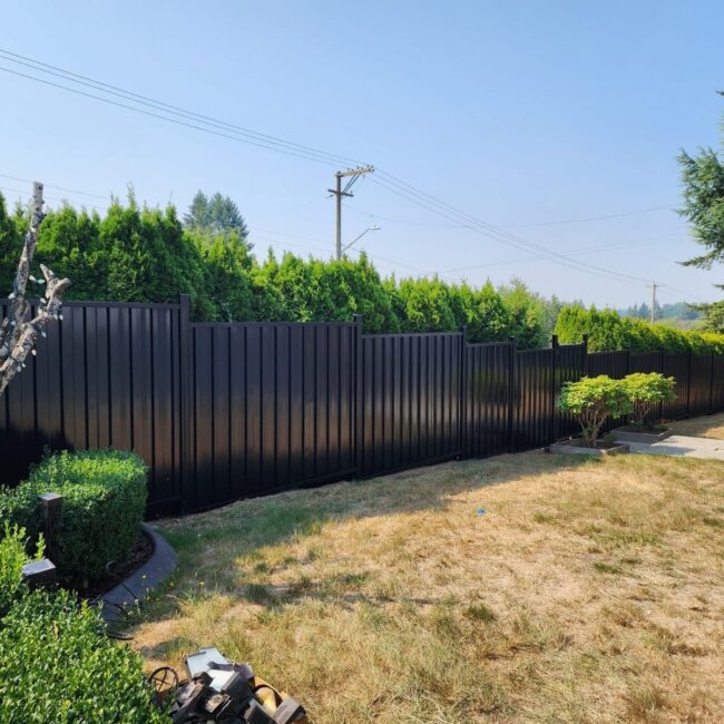 Chic Black Metal Fencing for Contemporary Outdoors