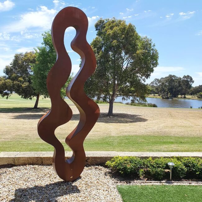 Undulating Metal Sculpture