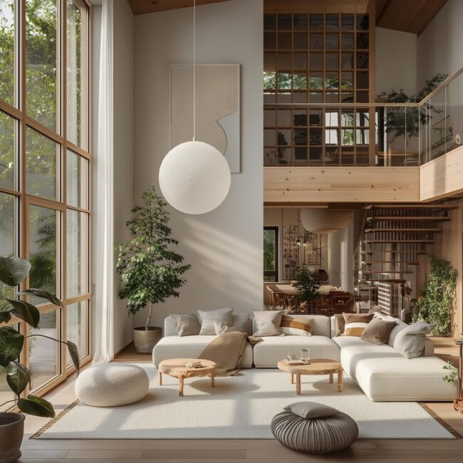 Inviting Nature-Inspired Living Space Design