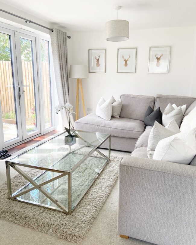 Soft Grey Sofa in Tranquil Retreat