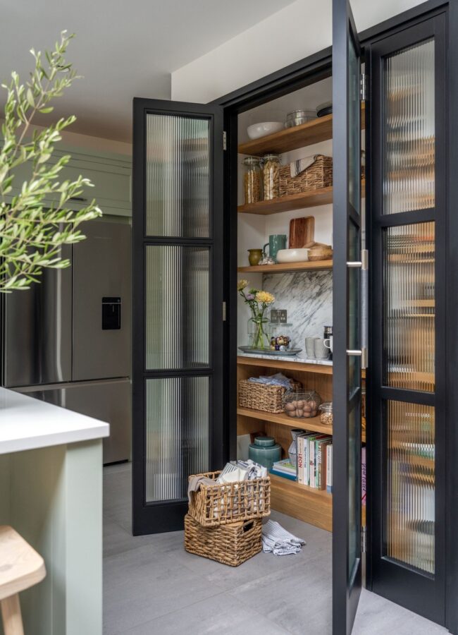 Glass Door Pantry for Elegant Display