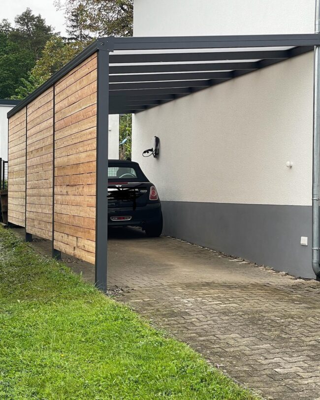 Compact Carport With Premium Wooden Panels