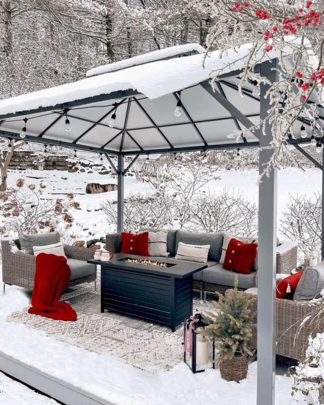 A Gazebo Dressed for Winter Magic