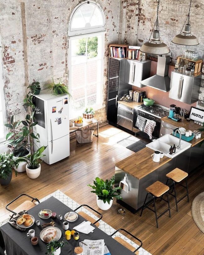 Rustic Urban Charm in Kitchen Design
