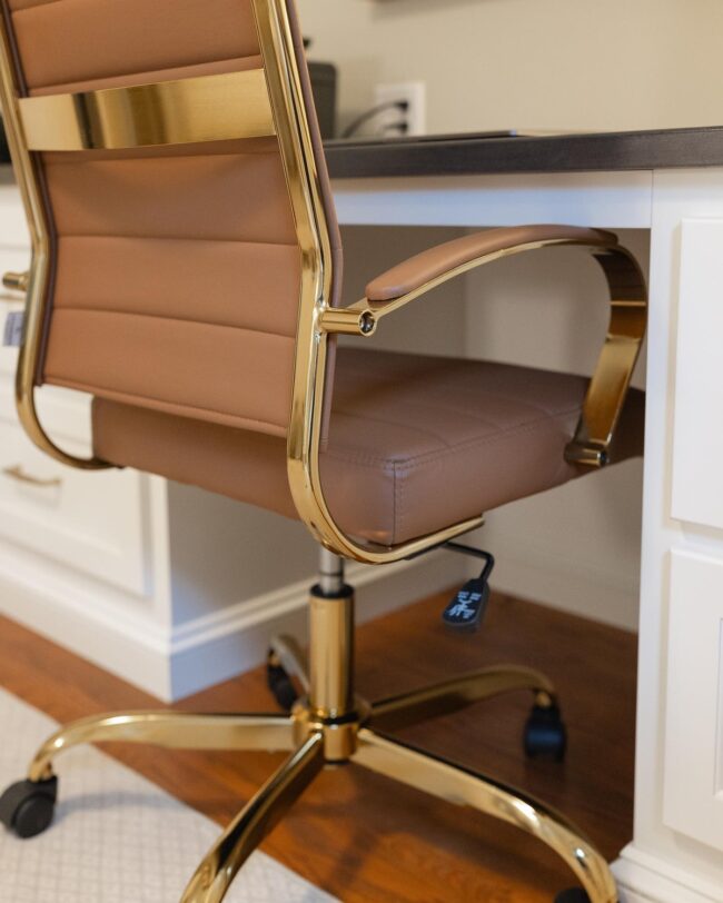 Elegance in Gold and Leather Fusion