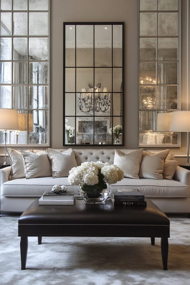 Reflective Wall with Neutral Tones