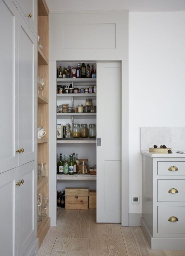 Minimalist Slide-Away Pantry for Compact Spaces