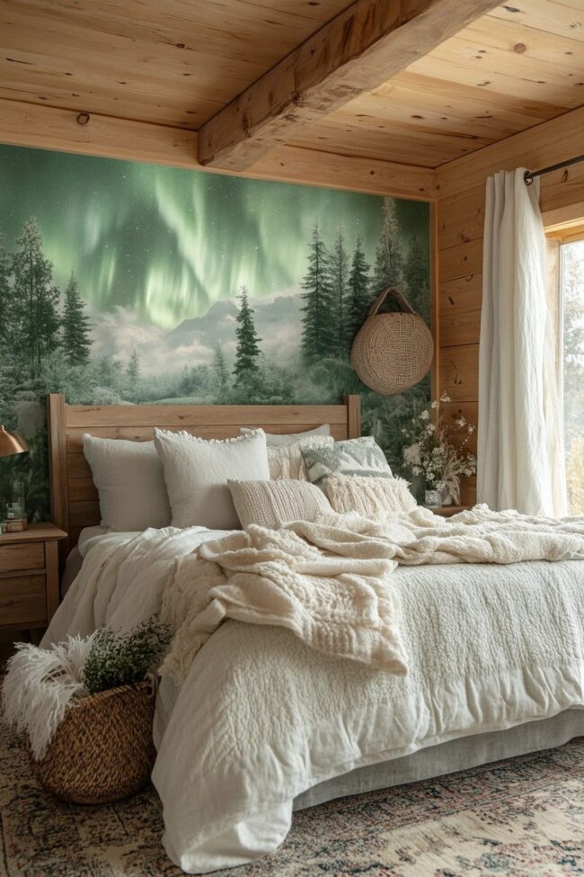 Arctic-Inspired Green Aurora Space