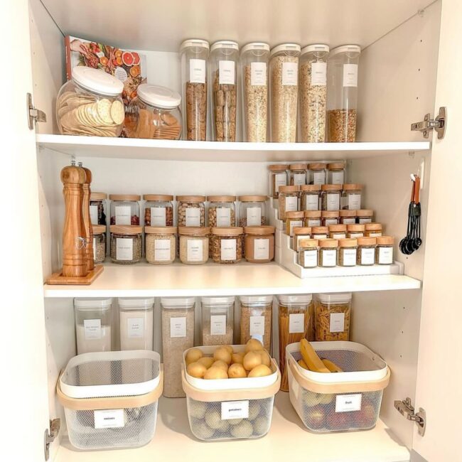 Open Shelving Pantry for a Modern Look