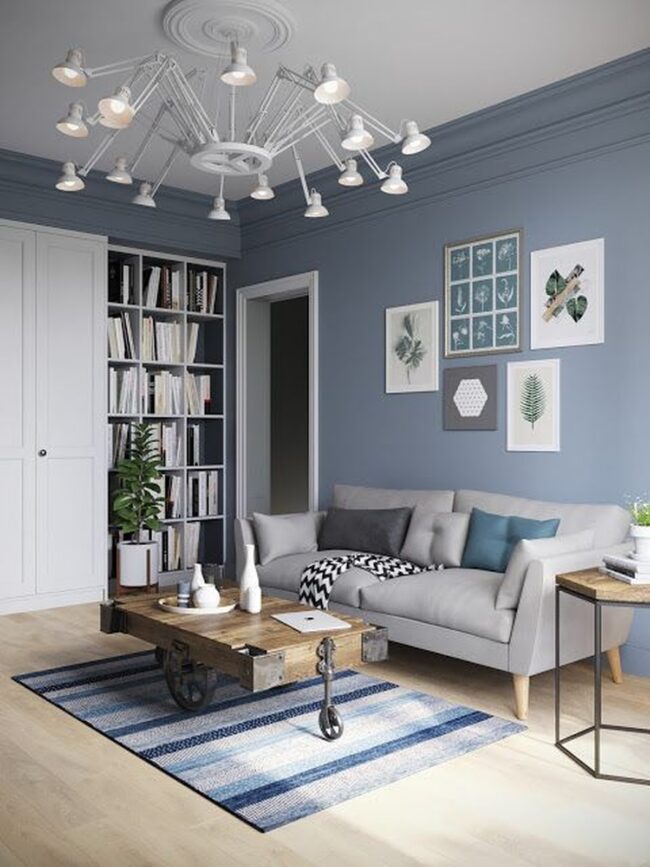 Contemporary Design Featuring Striking Blue