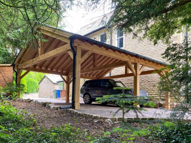 Rustic Timber Carport In A Natural Setting
